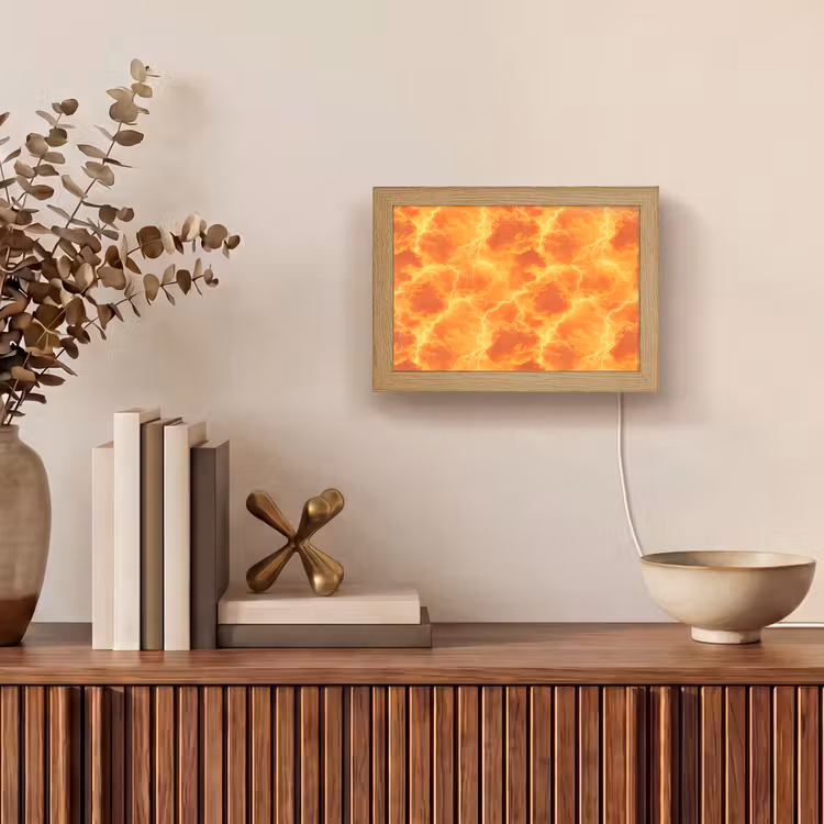 Lightbox - Wandlamp - Bliksem - Storm - Oranje — 4