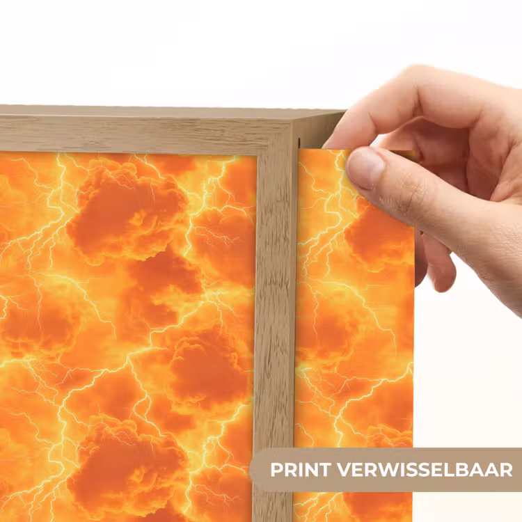 Lightbox - Wandlamp - Bliksem - Storm - Oranje — 6