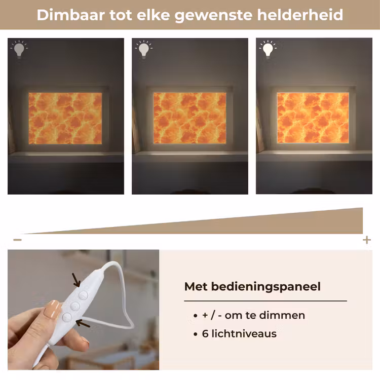 Lightbox - Wandlamp - Bliksem - Storm - Oranje — 8