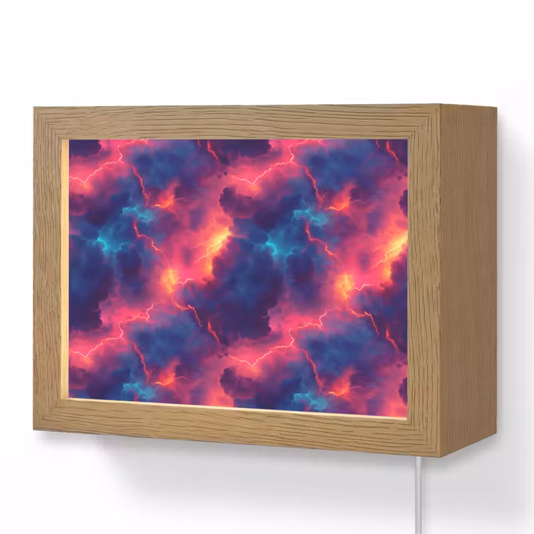 Lightbox - Wandlamp - Bliksem - Wolken - Kleurenrijk — 1