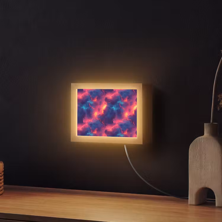 Lightbox - Wandlamp - Bliksem - Wolken - Kleurenrijk — 2
