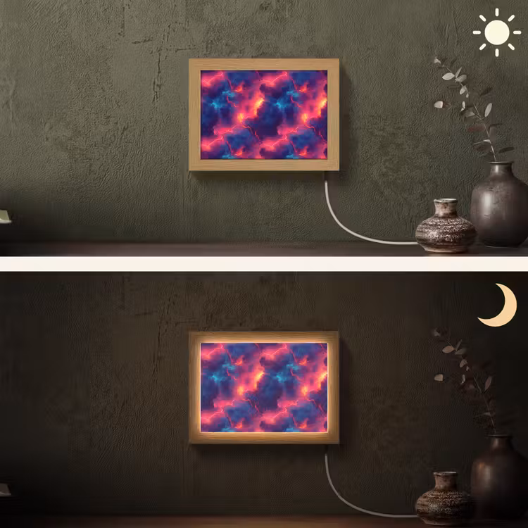 Lightbox - Wandlamp - Bliksem - Wolken - Kleurenrijk — 3