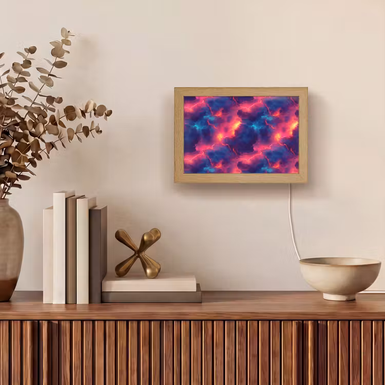 Lightbox - Wandlamp - Bliksem - Wolken - Kleurenrijk — 4