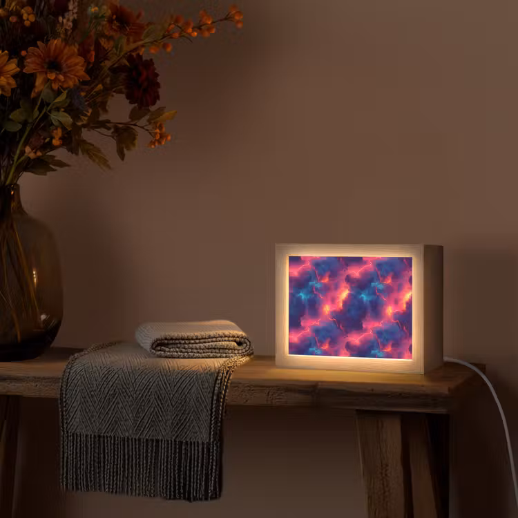 Lightbox - Wandlamp - Bliksem - Wolken - Kleurenrijk — 5