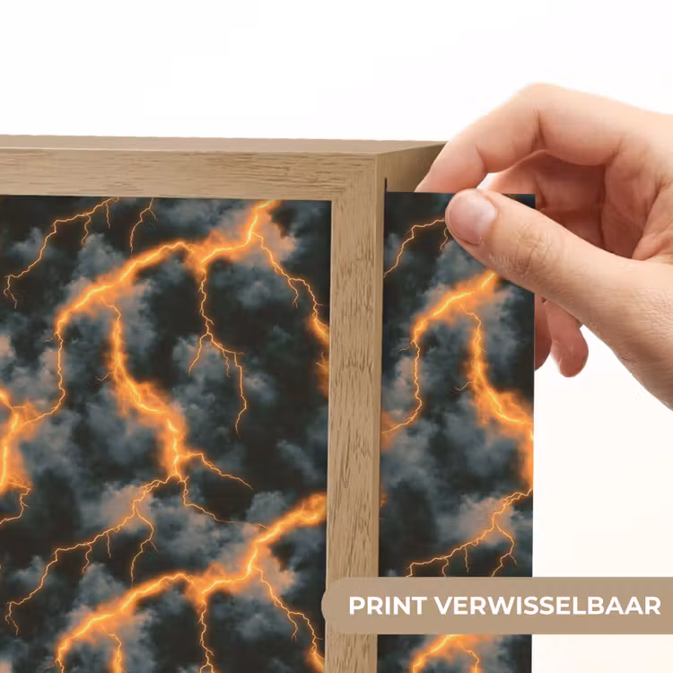 Lightbox - Wandlamp - Oranje - Bliksem - Wolken — 6