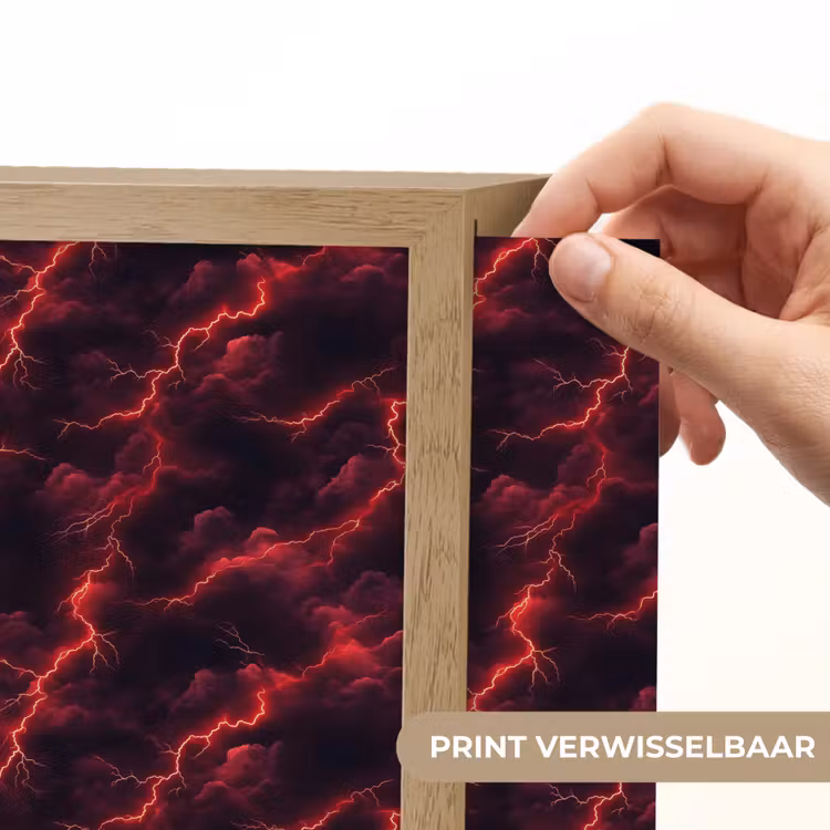 Lightbox - Wandlamp - Rood - Onweer - Bliksem - Wolken — 6