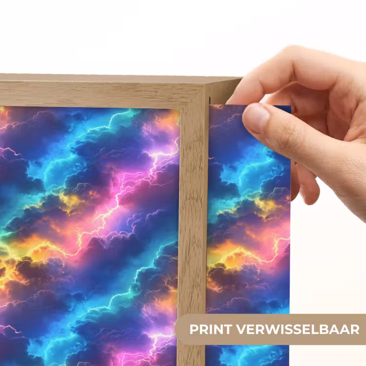 Lightbox - Wandlamp - Storm - Bliksem - Regenboog — 6