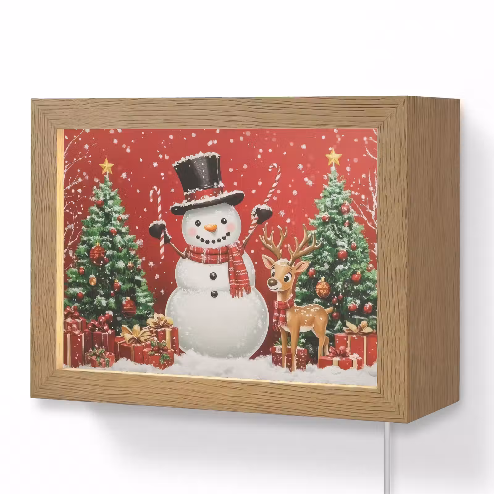 Lightbox - Wandlamp - Feestvreugde - Winterbos - Kleurrijk — 1
