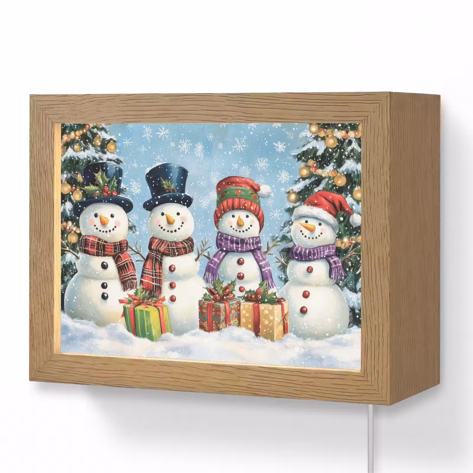 Lightbox - Wandlamp - Vrolijk - Sneeuw - Kleurrijk — 1