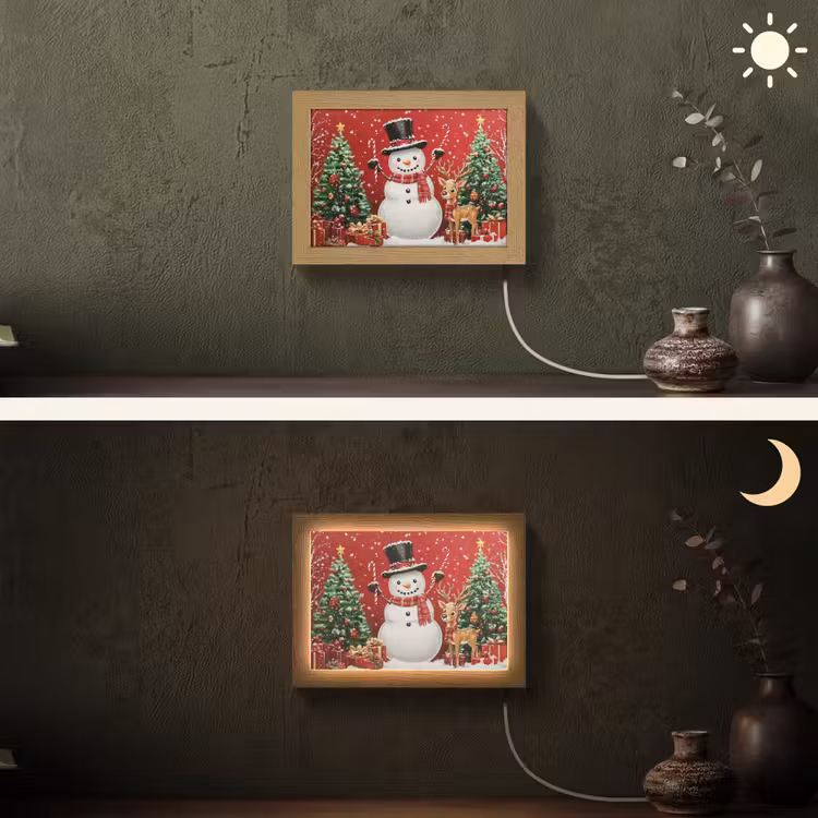 Lightbox - Wandlamp - Feestvreugde - Winterbos - Kleurrijk — 3