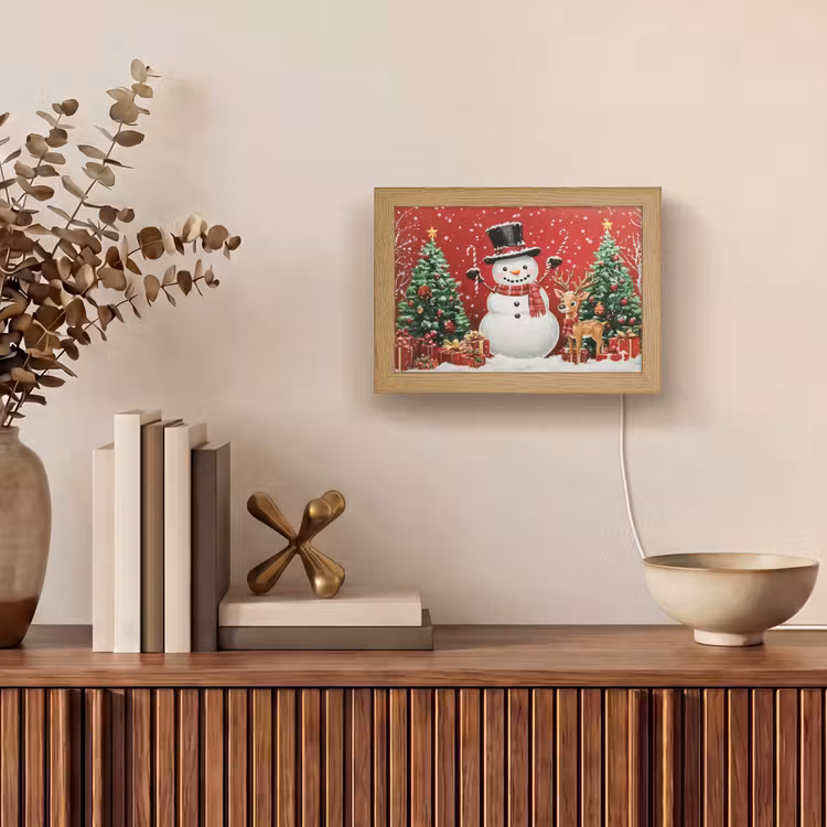 Lightbox - Wandlamp - Feestvreugde - Winterbos - Kleurrijk — 4