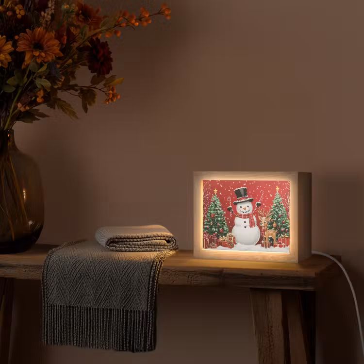 Lightbox - Wandlamp - Feestvreugde - Winterbos - Kleurrijk — 5