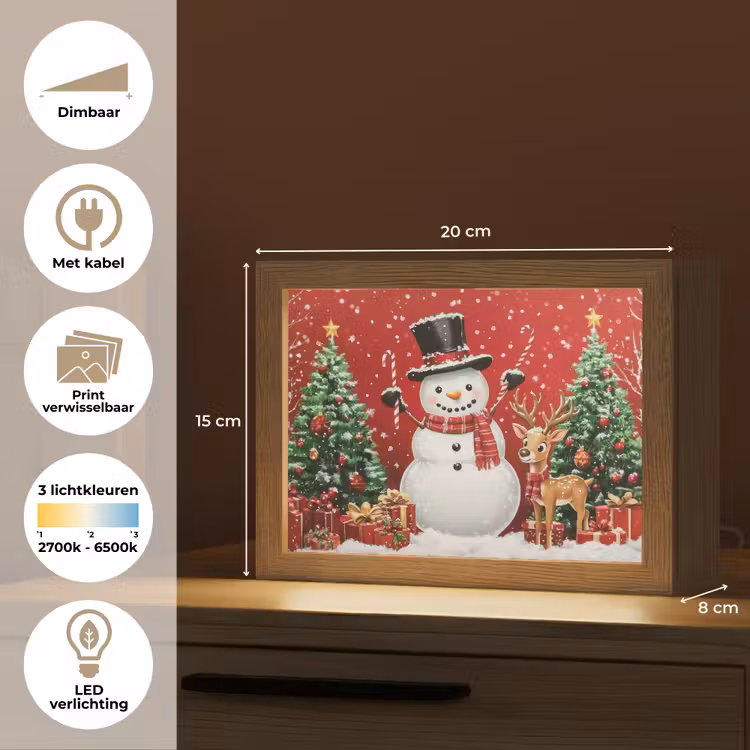Lightbox - Wandlamp - Feestvreugde - Winterbos - Kleurrijk — 9