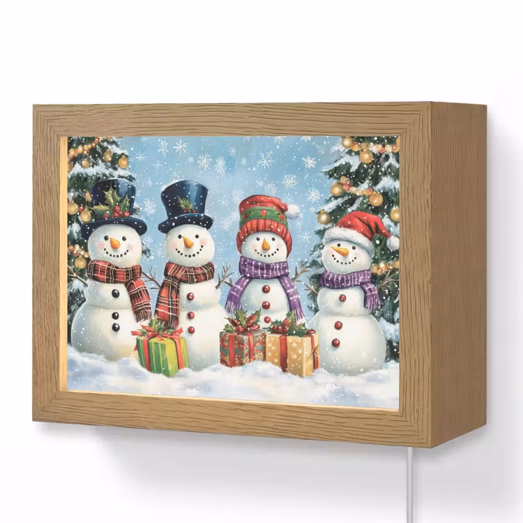 Lightbox - Wandlamp - Vrolijk - Sneeuw - Kleurrijk — 1