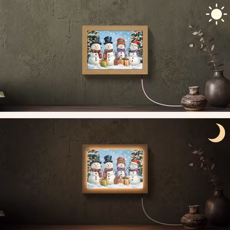 Lightbox - Wandlamp - Vrolijk - Sneeuw - Kleurrijk — 3