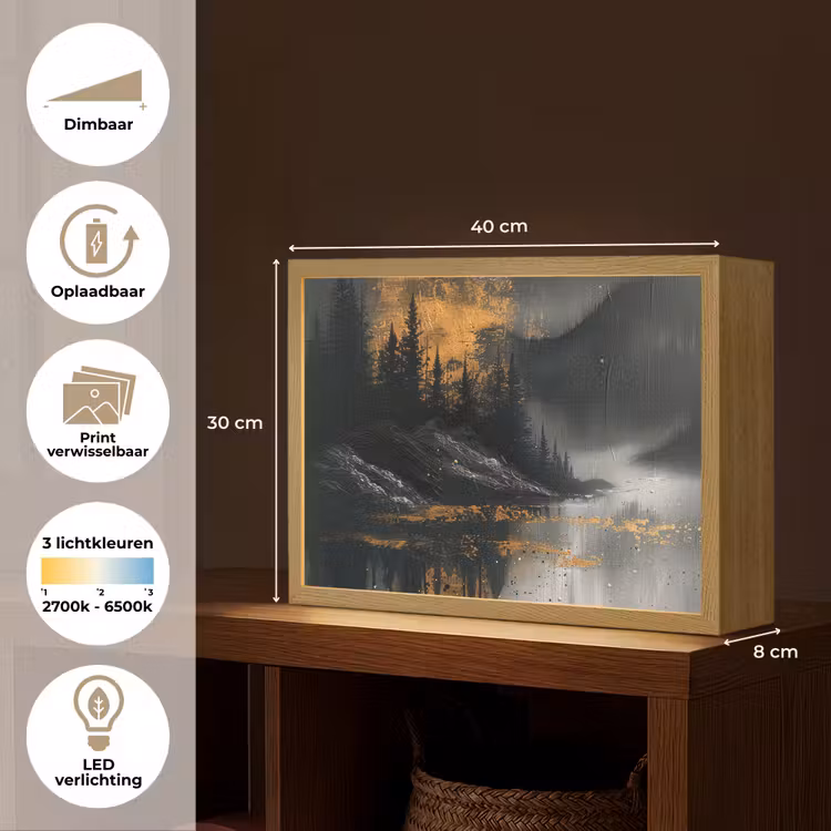 Lightbox - Wandlamp - Natuur - Abstract - Landschap - Modern — 10