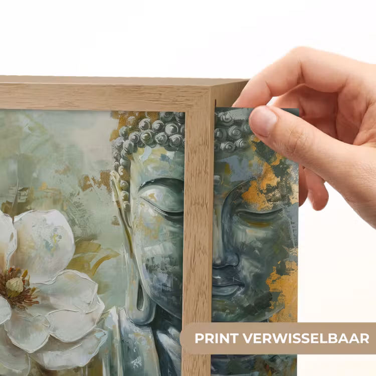 Lightbox - Wandlamp - Boeddha - Groen - Lotusbloem - Wit — 6