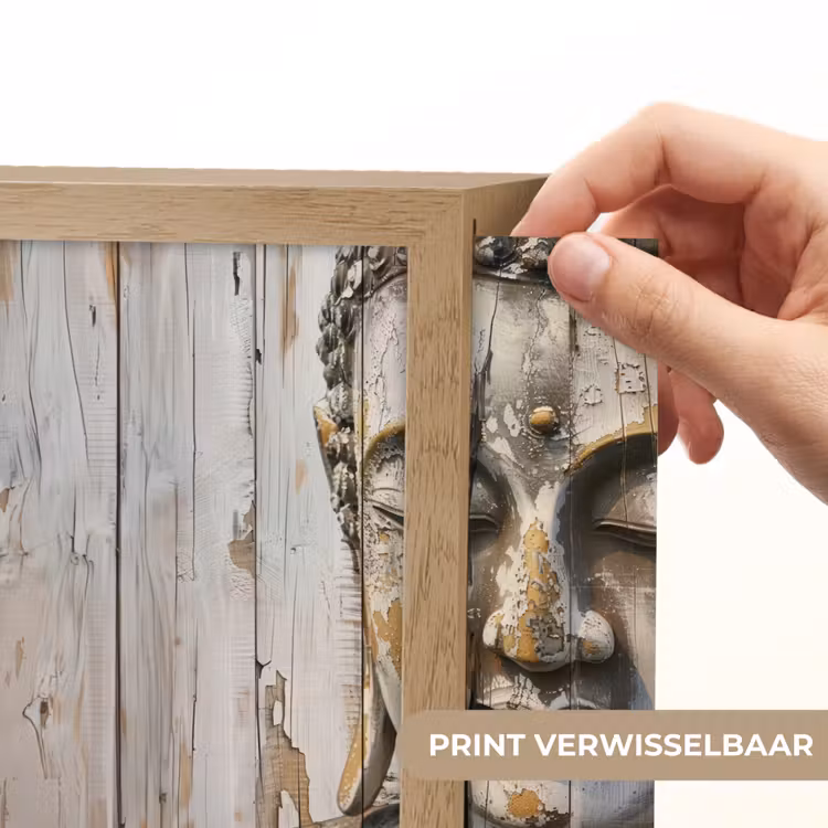 Lightbox - Wandlamp - Boeddha - Houtlook - Modern - Industrieel — 6