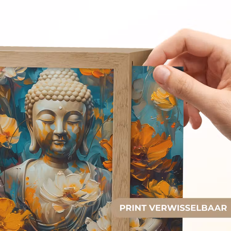 Lightbox - Wandlamp - Buddha - Bloemen - Kleurrijk - Modern — 6