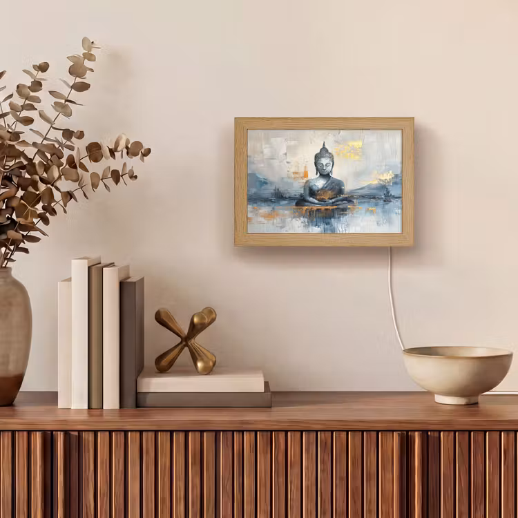 Lightbox - Wandlamp - Buddha - Goud - Abstract - Modern — 4