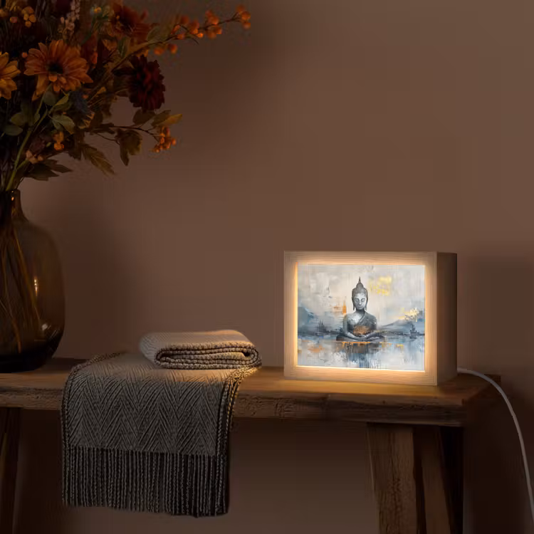 Lightbox - Wandlamp - Buddha - Goud - Abstract - Modern — 5