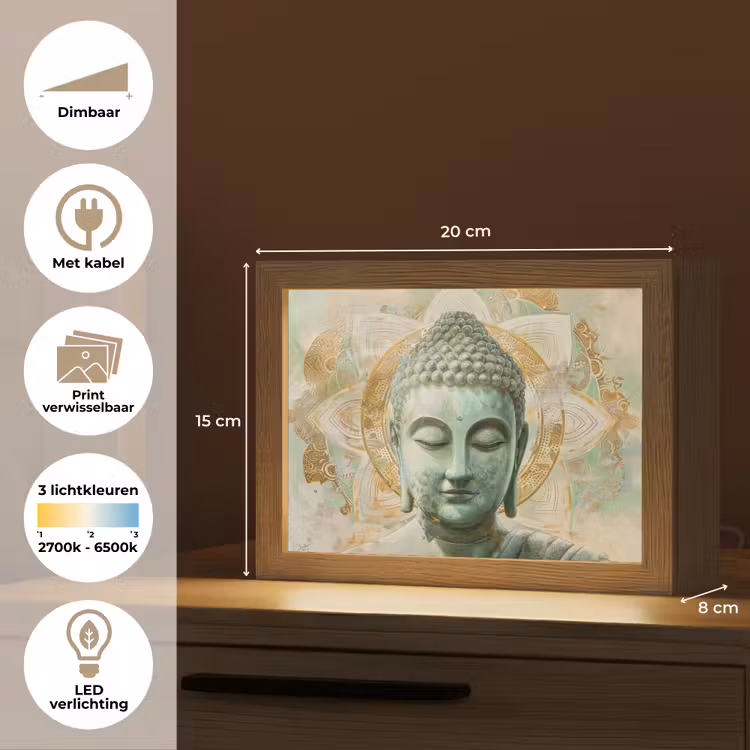 Lightbox - Wandlamp - Buddha - Mandala - Modern - Spiritualiteit — 9