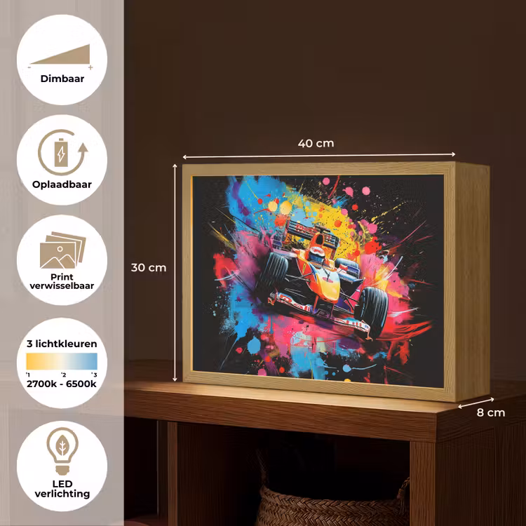 Lightbox - Wandlamp - Graffiti - Sport - Auto - Formule 1 - Autosport — 10