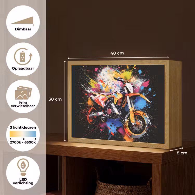 Lightbox - Wandlamp - Graffiti - Sport - Motor - Motorcross — 10