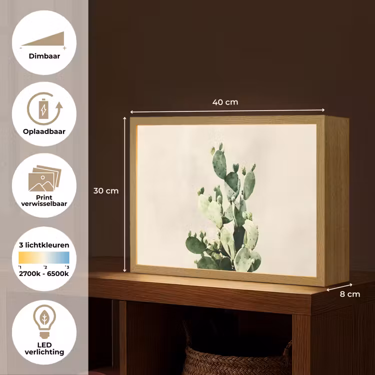 Lightbox - Wandlamp - Cactus - Groen - Minimalistisch — 10