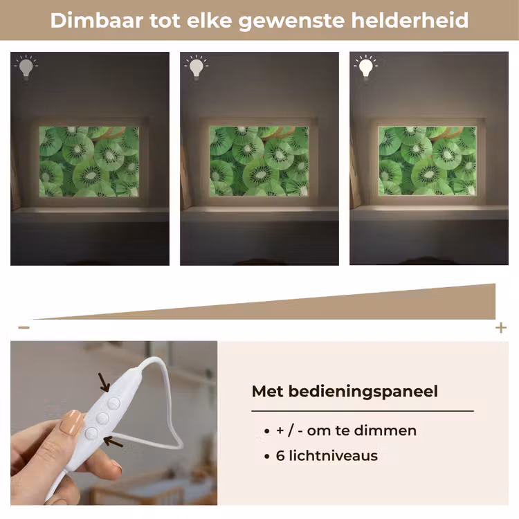 Lightbox - Wandlamp - Kiwi - Groen - Pitten — 8