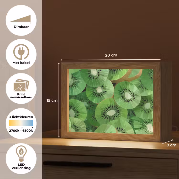 Lightbox - Wandlamp - Kiwi - Groen - Pitten — 9