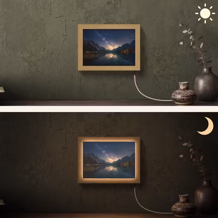 Lightbox - Wandlamp - Kristalhelder meer - Bergen - Bergen — 3