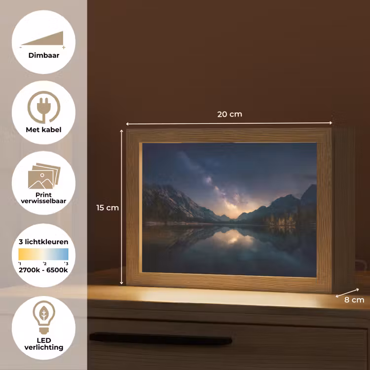 Lightbox - Wandlamp - Kristalhelder meer - Bergen - Bergen — 9