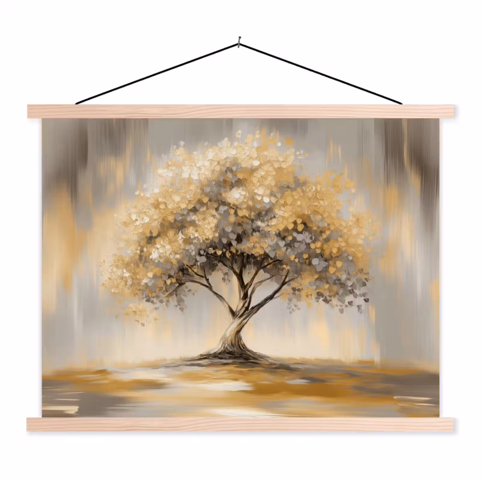 Schoolplaat - Schilderij - Boom - Abstract - Bladeren — 1