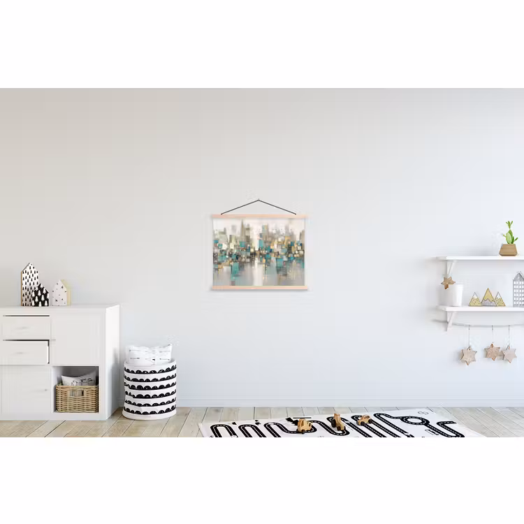 Schoolplaat - Abstract - Blokken - Goud - Skyline — 3