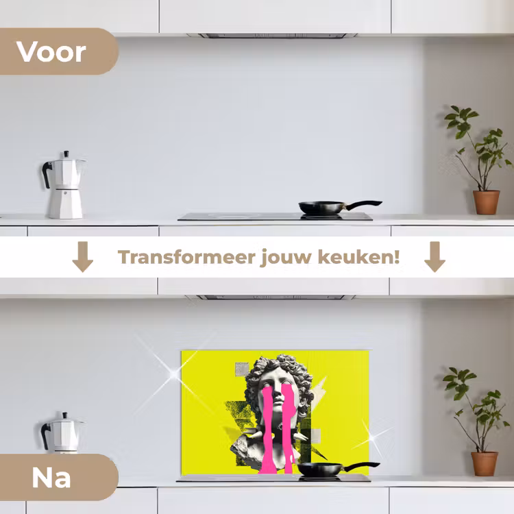 Spatscherm keuken - Buste - Verf - Geel — 3