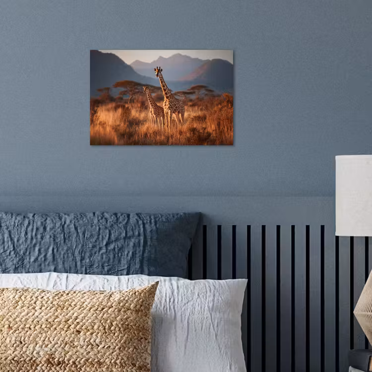 Poster - Giraffen - Hoog gras - Acaciabomen — 3