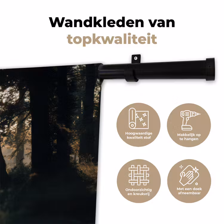 Wandkleed - Hert - Bosbeek - Mystiek — 3