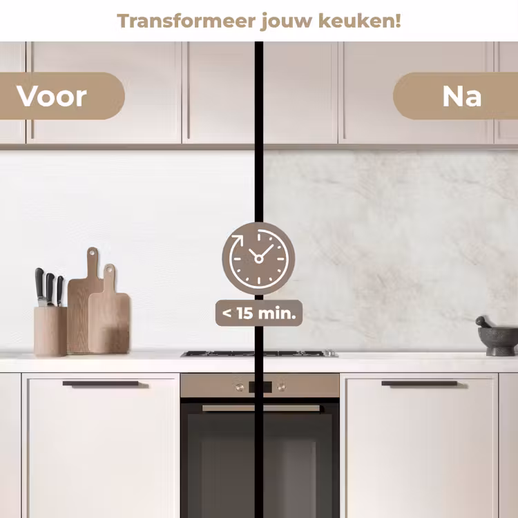 Keuken achterwand - Grijs - Marmer - Aders — 2