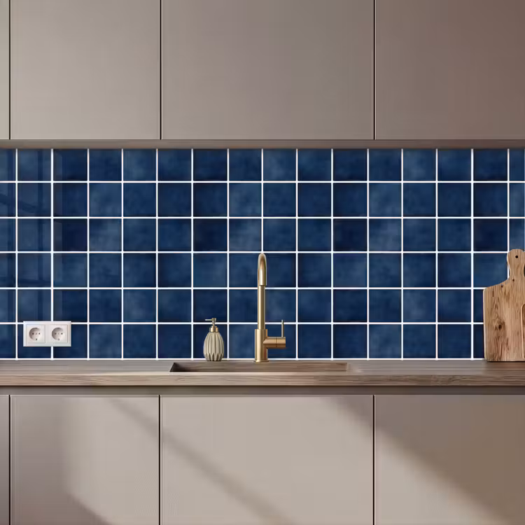 Keuken achterwand - Tegel - Modern - Blauw — 1