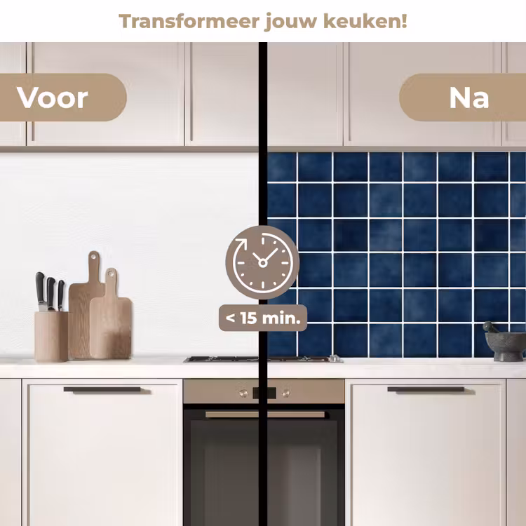 Keuken achterwand - Tegel - Modern - Blauw — 2