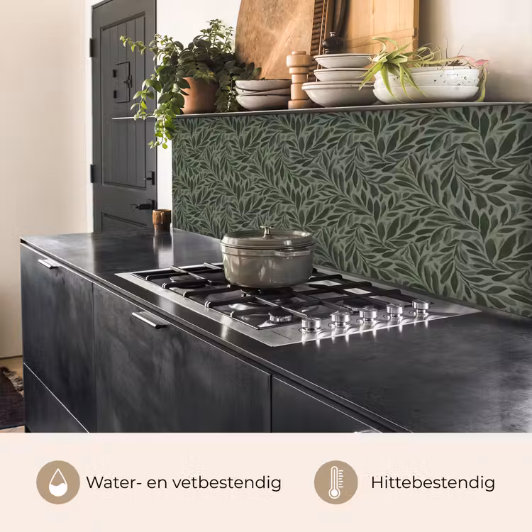 Keuken achterwand - Bladeren - Organisch - Groen — 3
