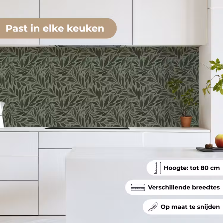 Keuken achterwand - Bladeren - Organisch - Groen — 4
