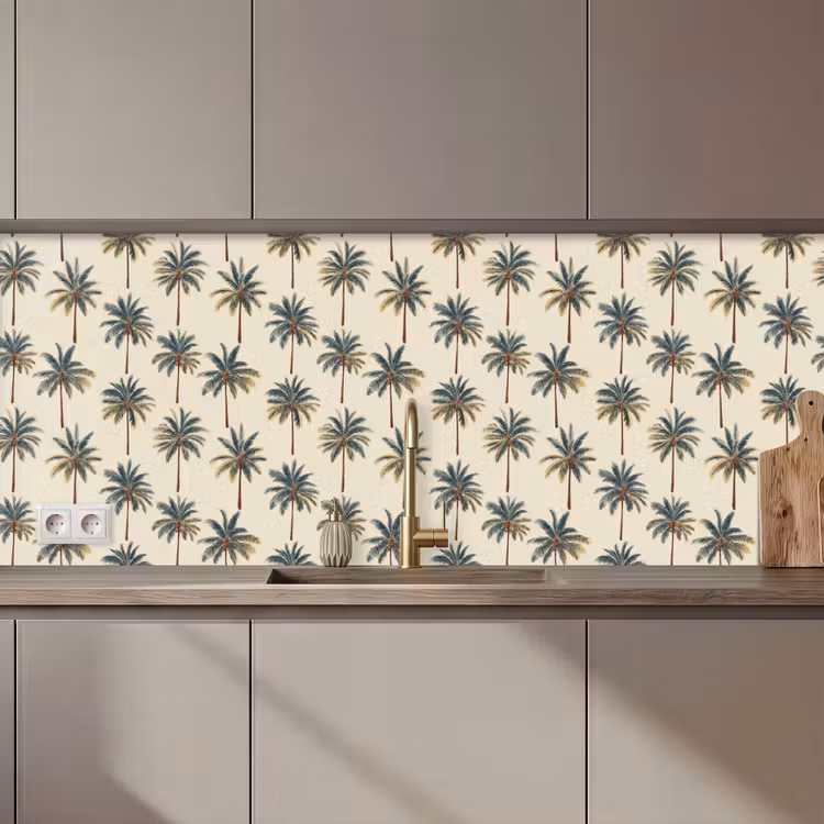 Keuken achterwand - Palmbomen - Tropisch - Groen