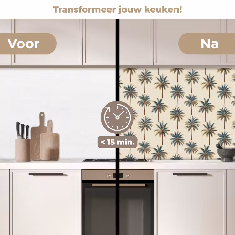 Keuken achterwand - Palmbomen - Tropisch - Groen — 2