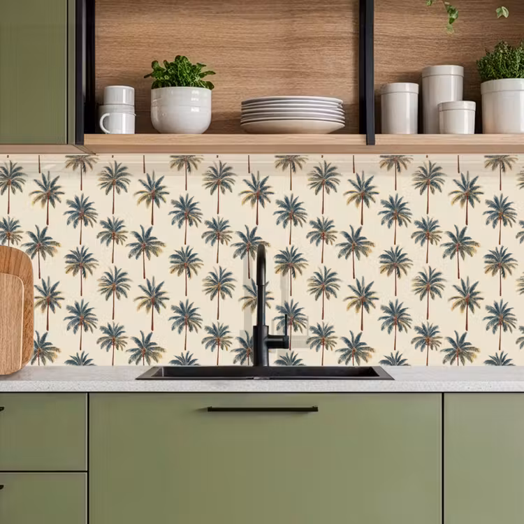 Keuken achterwand - Palmbomen - Tropisch - Groen — 5