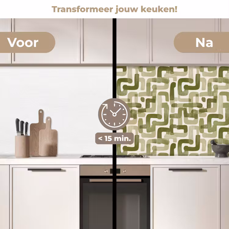 Keuken achterwand - Modern - Grafisch - Groen — 2