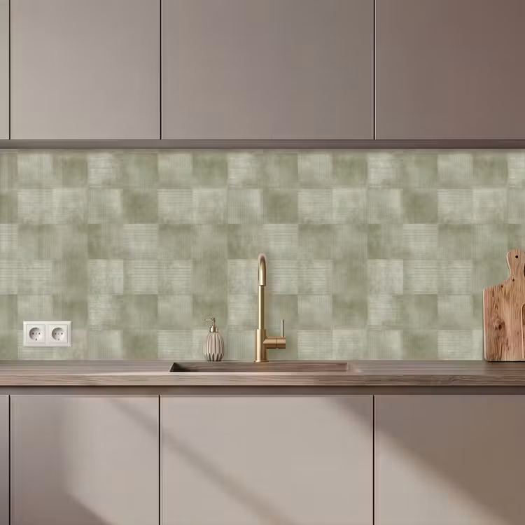 Keuken achterwand - Vlakken - Rustiek - Groen — 1