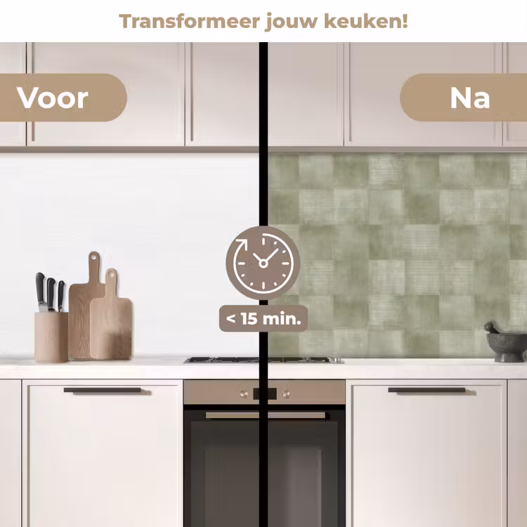 Keuken achterwand - Vlakken - Rustiek - Groen — 2