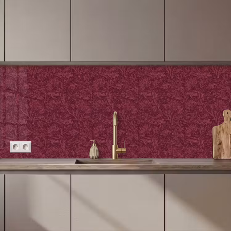 Keuken achterwand - Bladeren - Patroon - Paars